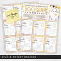 cute easy halloween boo grams fundraiser flyer sheet set